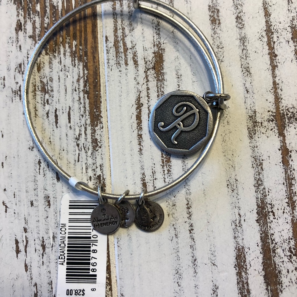NWT Alex and Ani R initial bracelet